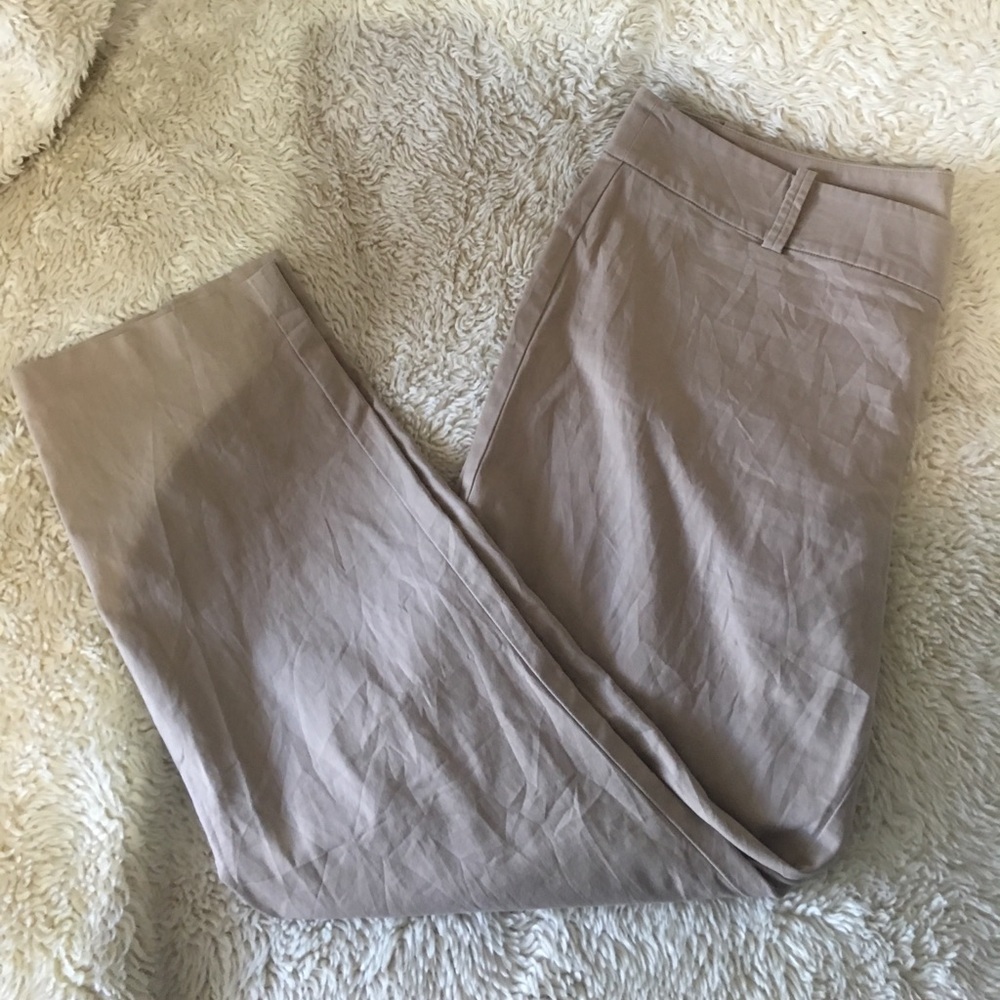 Ann Taylor stretch side zip khakis